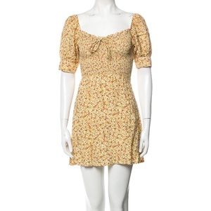 Faithfull the Brand Floral Print Mini Dress